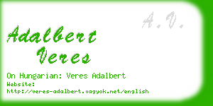 adalbert veres business card